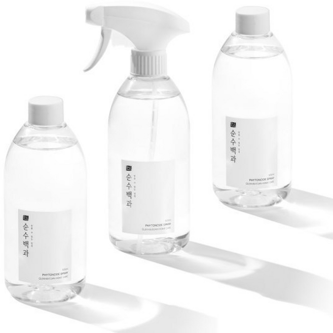 순수백과 피톤치드 섬유 공기 편백나무 원액 스프레이 순수백과 500ml 3개 불만족시 100% 환불 보장