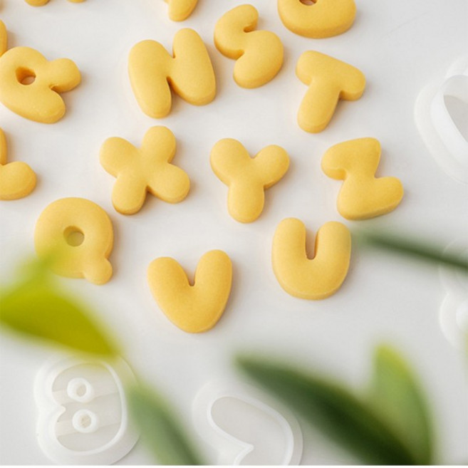 쿠키 몰드 비스킷 케이크 장식 도구 베이킹 용품 미니 레터 세트 26 개