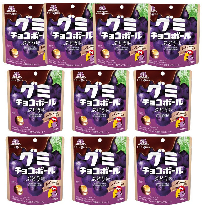 모리나가 구미 초코볼 포도맛 47g x 10봉, 10개