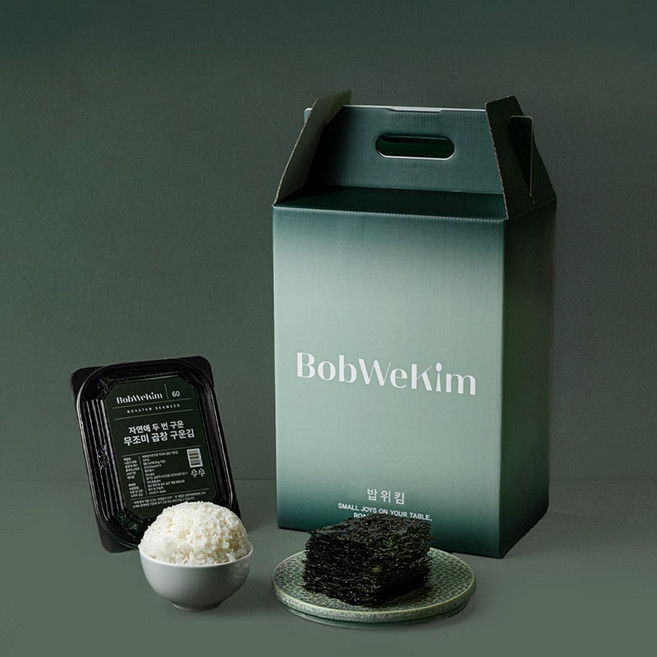 [밥위킴] 무조미 두번구운 자른곱창김 선물세트 360매(60매x6), 1개, 228g