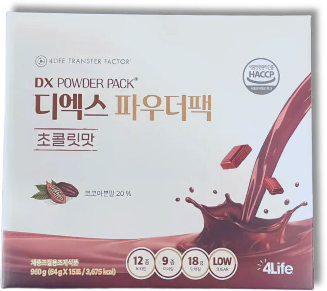 (본사출고) 포라이프 값싼가품주의 디엑스 파우더팩 초코맛 (유통기한 27년 6월까지)최신제조