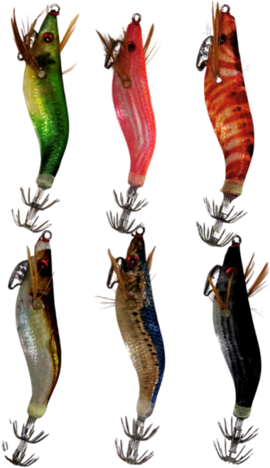 삼봉에기 심해 한치 갑오징어 쭈꾸미 생미끼 세트 6P, 1개, 8.5g