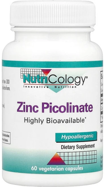 뉴트리콜로지 징크 피콜린산 아연 Zinc Picolinate 25mg 캡슐 60정, 뉴트리콜로지 Nutricology, 피콜린산 아연, 2, 1개 - 쿠팡