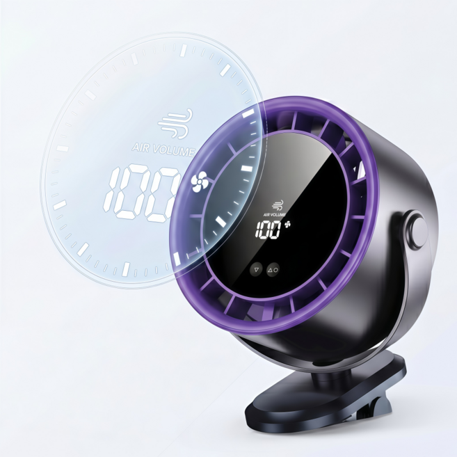 LONGET 클립형 집게 무선 탁상용 유모차 선풍기, 검정색, S10