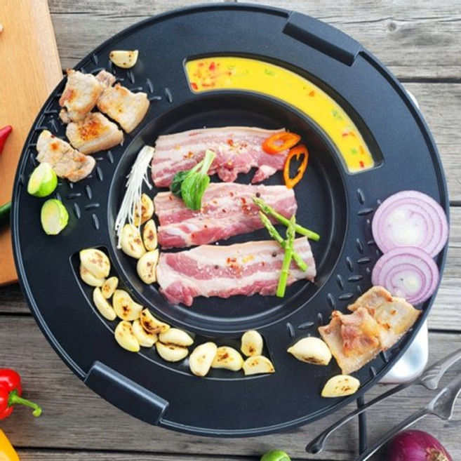 쉐프웨이 인덕션겸용 전립투 그리들 40cm 삼겹살불판 불고기판, 1개