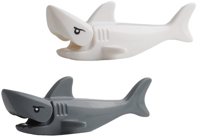 兒童趣味科教動物積木玩具, 鯊魚2只一套JM011 - 012 - 0.018kg, 1個