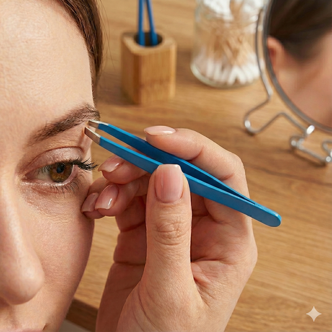 지피코 고급 색상 속눈썹 쪽집게 핀셋 트위저, 2개, 하늘