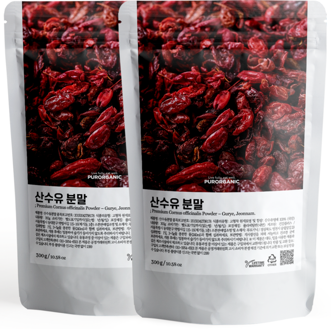 푸로가닉 구례 산수유 분말, 2개, 300g