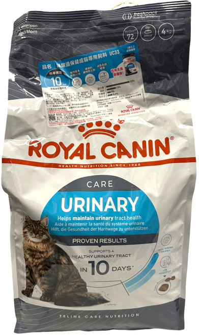 ROYAL CANIN 皇家貓糧 泌尿道護理 乾糧 4公斤, 4kg, 1包, UC33
