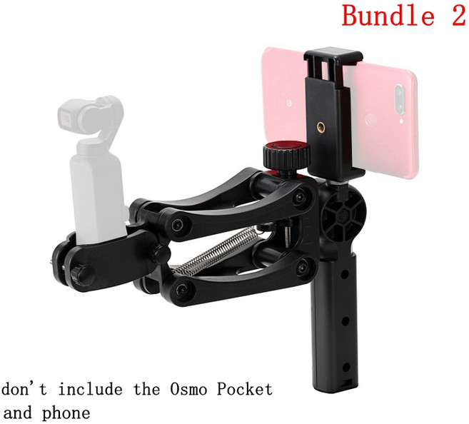 카메라거치대 안정기 핸들 그립 암 핸드 헬드 충격 흡수 장치 브래킷 DJI 용 4 축 홀더 OSMO Pocket 2 Gimbal Phone Accessory, WHITE, 1) WHITE