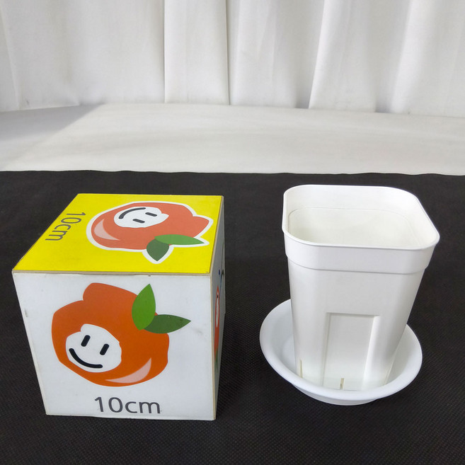 영농사 사각 슬릿화분 받침 세트 롱타입 소, 화이트, 5개