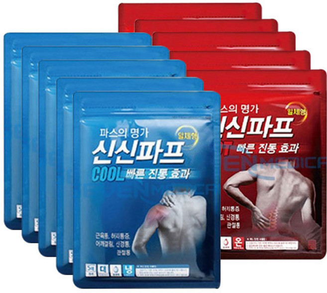 신신제약 신신파스 쿨(COOL) 25매+핫( HOT) 25매 파스 신신파프, 1개