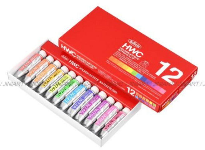 홀베인 전문가용 수채화물감 형광 12색 세트 (5ml) W794