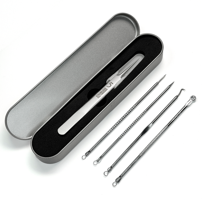 슈어만 전문가 초정밀 핀셋 여드름 관리 큐렛, 1개, 일자