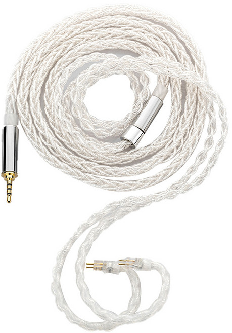 수월우 이어폰 커스텀 케이블 라인 K 0.78 듀얼핀 2.5mm 밸런스, 화이트