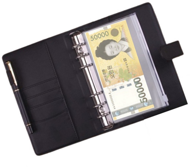 파보리테 현금 바인더, 1개, 블랙