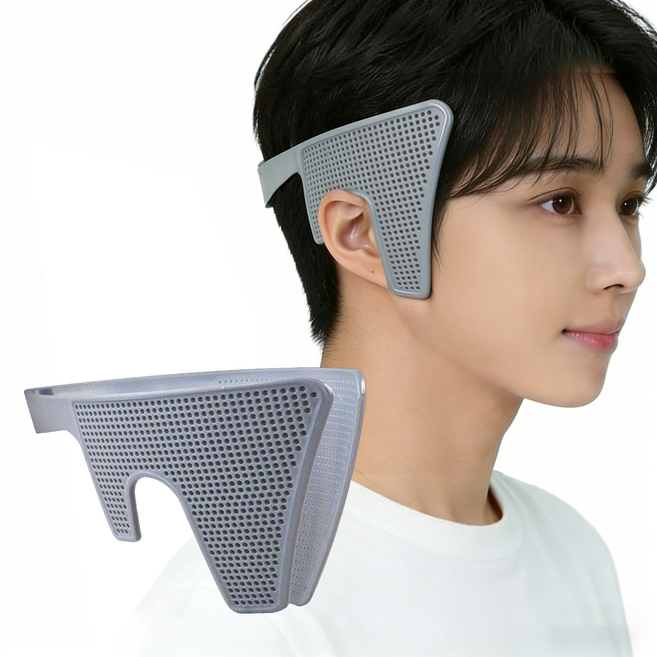 남성 전용 사이드 다운 고정기 열선 밀착 방식 옆머리 정착 간편 깔끔 라인 유지 휴대 다운펌 보조 기기, 1개, 그레이