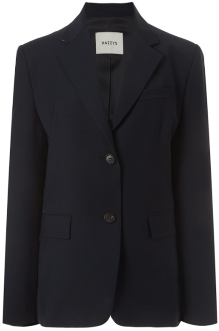 헤지스 여성용 단색 울혼방 긴팔 재킷 HSJA1B102N2