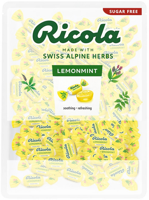 리콜라캔디 슈가프리 레몬민트 대용량 사탕, 3.42g, 50개