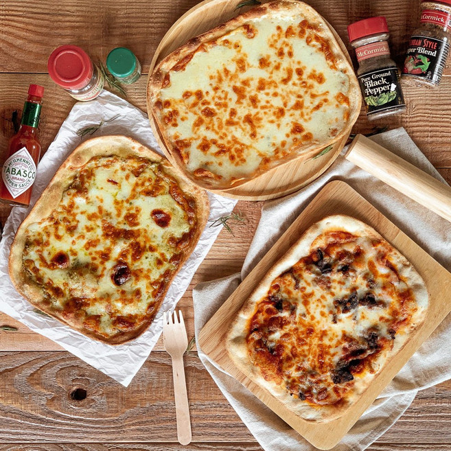 슬로피자 100% 국내산 쌀피자 고르곤졸라+바질페스토+불갈비맛 3종세트