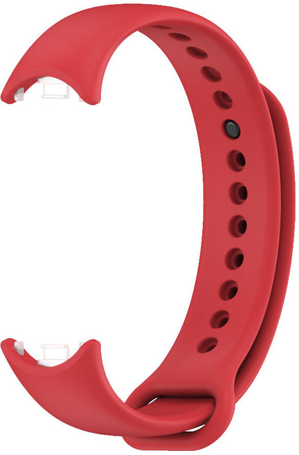 샤오미 미밴드10 미밴드9 미밴드8 컬러 스트랩 실리콘 TPU 17가지 색상 샤오미 스마트밴드 10 9 8 호환 시계줄, 레드, 1개