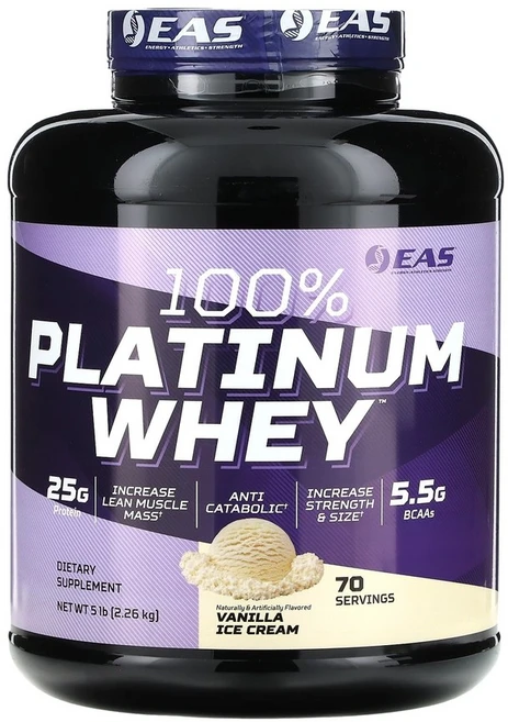 EAS 100% 플레티넘 웨이 바닐라 아이스크림 5 lb (2.26 kg), 2.26kg, 1개 - 쿠팡