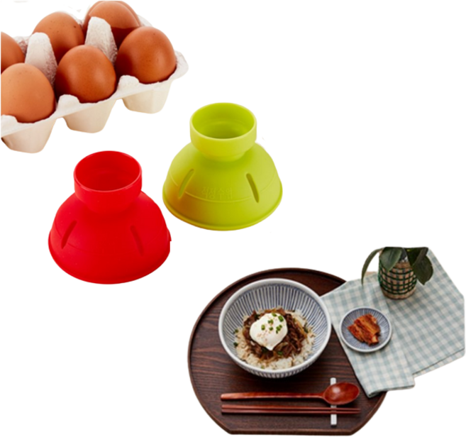 수란 메이커 실리콘 수란틀 에그 찜기 브런치 달걀 계란 요리 용기 도구, 1세트 2개입, 1개