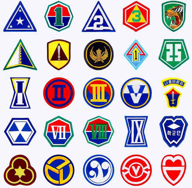 사단 부대 마크 패치 컬러