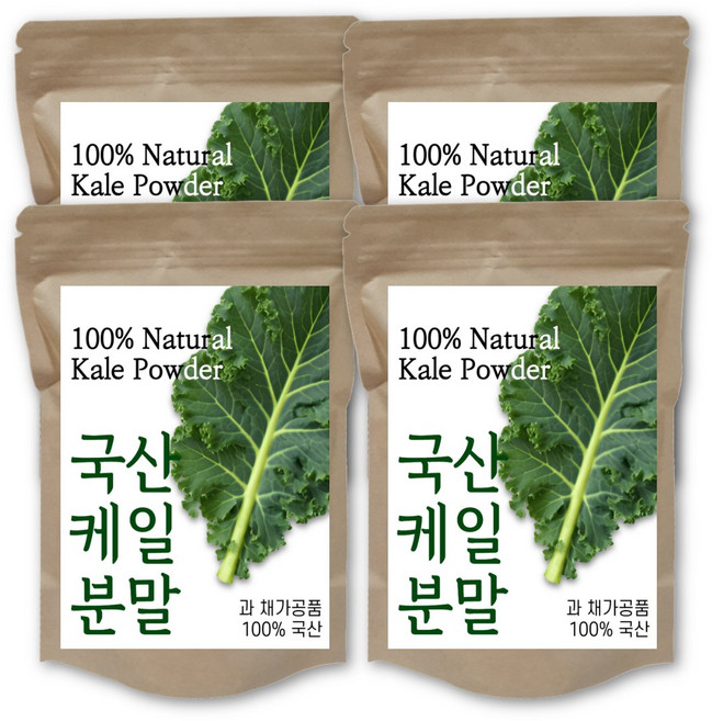 The큰나무 100% 국산 케일 분말 컬리 콜라드 케일, 4개, 200g