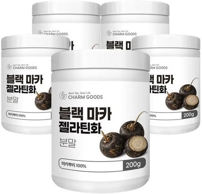 라스트찬스페루산 블랙마카 젤라틴화 분말 200g 5통, 5개