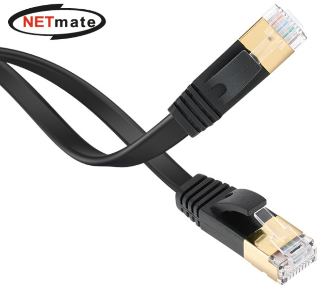 강원전자 넷메이트 NMC-UF770S CAT.7 STP 다이렉트 FLAT 케이블 7m, 1개