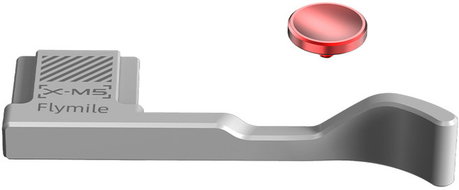 후지필름 XM5 XM5용 카메라 핑거 핸들 한 손 그립 촬영 스탠드 액세서리 셔터 버튼 알루미늄 합금 금속 엄지손가락 업 레스트 그립실버, Silver, 1개