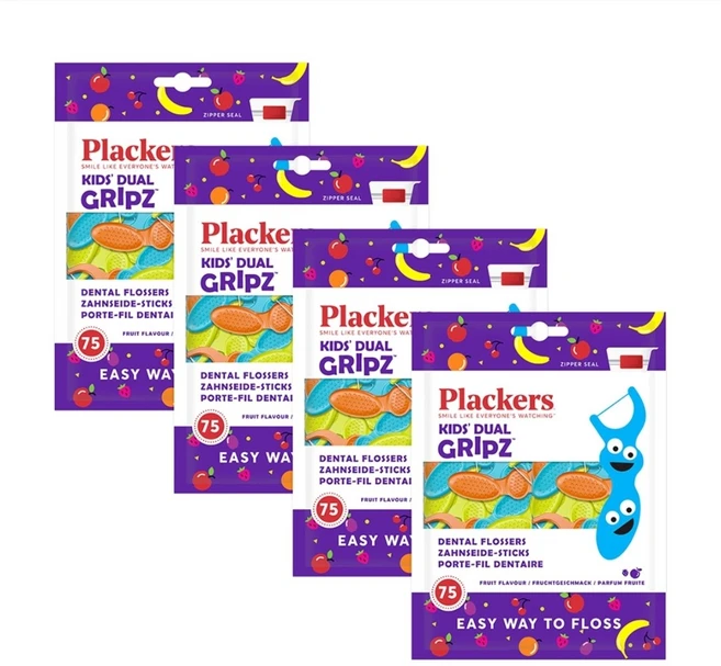 플랙커스 키즈 치실, 2cm, 75개입, 4개 - 쿠팡