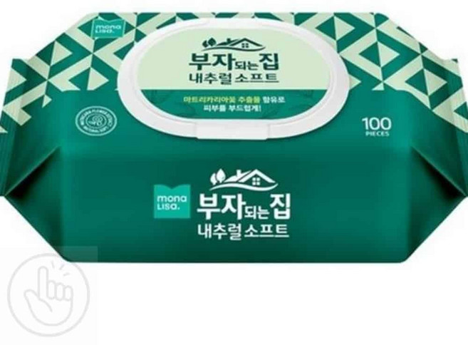 물티슈 숨 엠보싱물티슈 캡형 100매, 100, 1