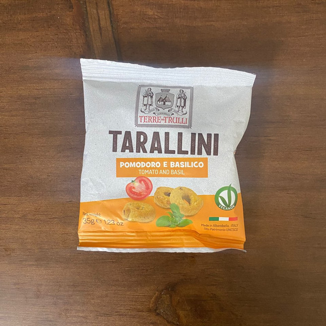 타랄리니 스낵 토마토 앤 바질 35g Tarallinin Pomodoro E Basilico, 1