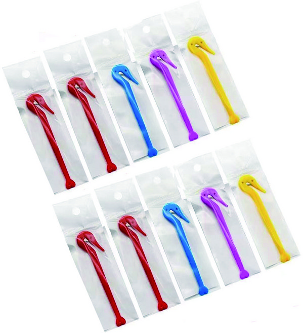 헤어 고무줄 머리끈 커터기 칼 10p, 10개, 개별포장 랜덤색상