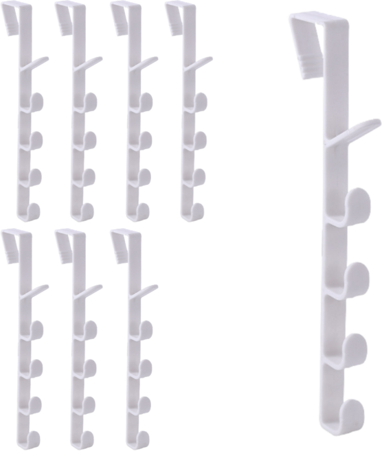 리안하우스 무타공 문행거 방문 도어 후크 문걸이행거, 8개, 화이트