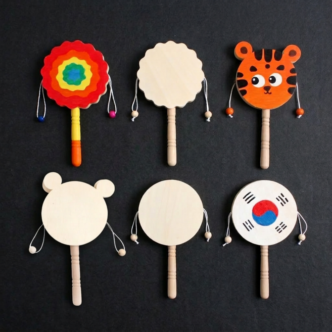 흔들북 악기놀이 리듬악기 장난감, 1개, 곰