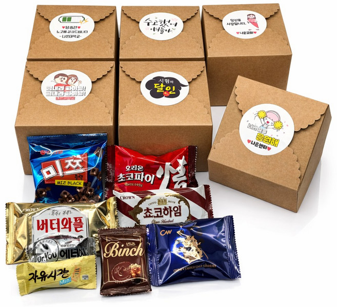 나나박스 달달 미니 과자 간식 선물 세트 꾸러미 구디백, 10개, 8종