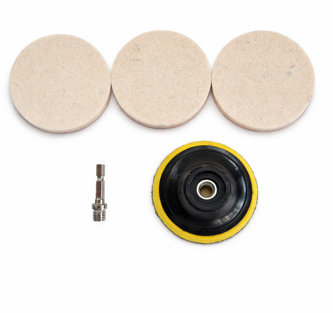 유리 광택 폴리싱 3인치 압축 양모 패드 폴리셔, 1세트