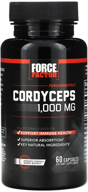 Force Factor 펀더멘탈 동충하초 1000mg 캡슐 60정(캡슐 1정당 500mg), ForceFactor펀더멘탈동충하초1000mg캡슐60정, 1개, 60정 - 쿠팡