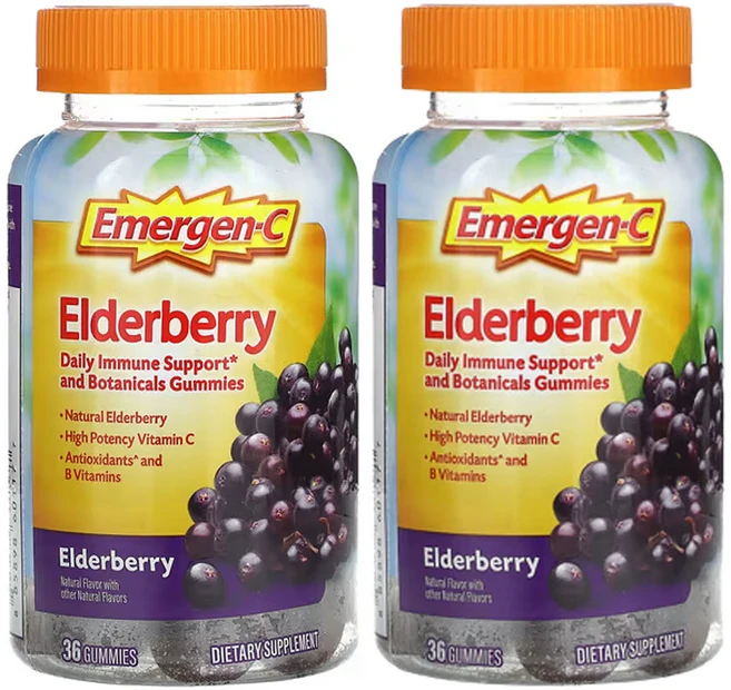 이머젠-C 엘더베리 36구미젤리, 2개, 36정 - 쿠팡