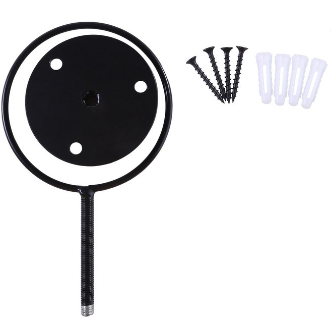 깔끔한 정리 다용도 공 거치대 선반형 벽걸이 볼 랙 다리미 농구 보관 디스플레이 축구 럭비 행잉 스탠드 간 절약 홈 데코, 01 Black, Black, 1개