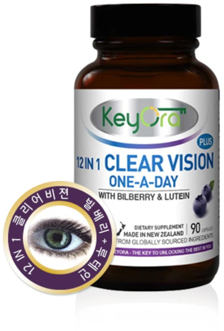키오라 뉴질랜드 클리어비젼 90정 빌베리 메리골드 루테인 오메가3 아스타잔틴 베타카로틴, 1개 - 쿠팡