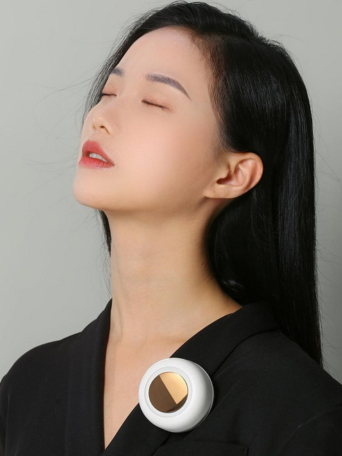 小旋風 迷你 USB充電便攜風扇, 米白色, 无叶风扇900毫安电池