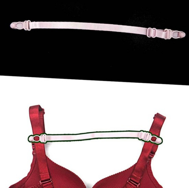 브래지어끈 고정끈 분홍 속옷보조끈 브라클립 끈연결버클 컬러고정스트랩.어깨끈노출방지 브라끈