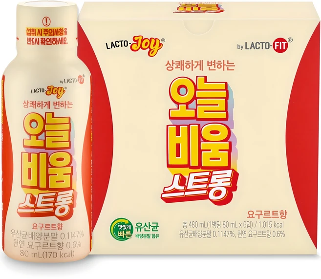 락토조이 오늘비움 스트롱 요구르트맛, 480ml, 1개 - 쿠팡