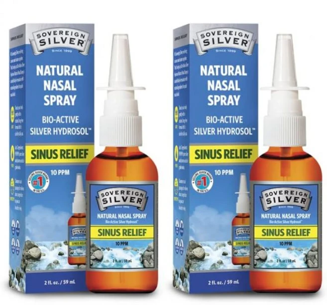 소버린 실버 바이오 액티브 콜로이드 하이드로솔 10ppm 2온스 비강 스프레이 2팩, 소버린 실버 바이오 액티브 콜로이드 하이드로솔 10pp, 59ml - 쿠팡