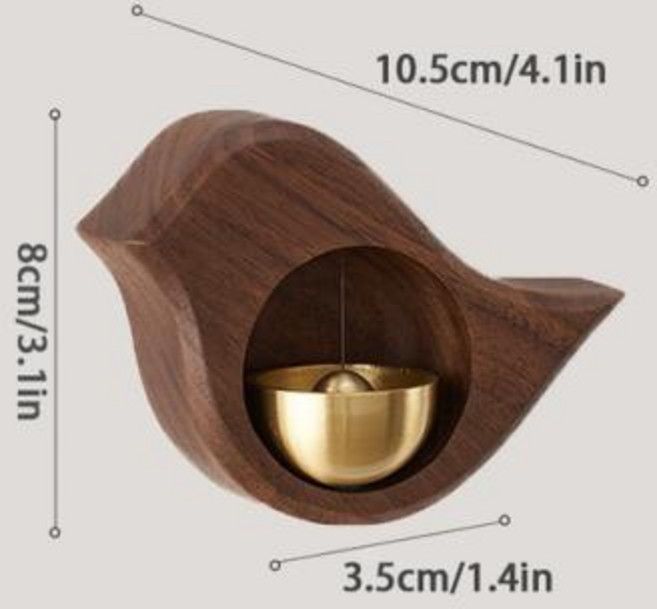 띵샤 도파민나무 소재 초인종 바람 종소리 입구 열기 장식 골동품 무선 집 장식용, S9 doorbell