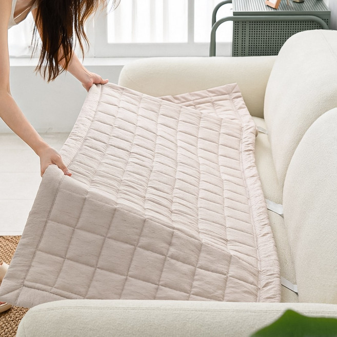 퓨어이즈룸 린넨 고정바 움직임ZERO 쇼파패드 소파